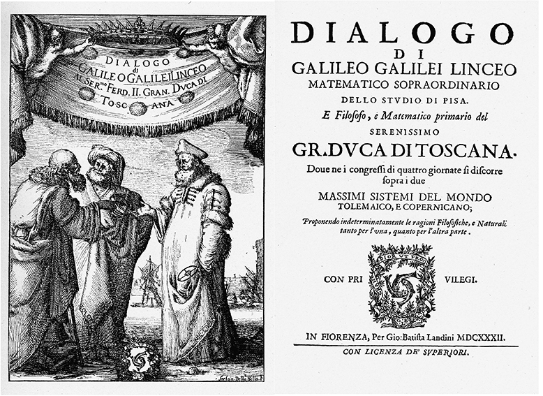 Diálogos sobre los dos máximos sistemas del mundo Ptolemaico y copernicano, de Galileo Galilei (1632)