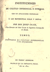 Instituciones de Clculo Diferencial e Integral con sus Aplicaciones Principales a las Matemticas Puras y Mixtas